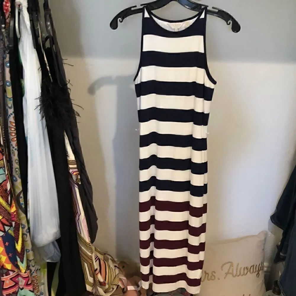 Ted Baker striped bodycon dress sz 0 midi